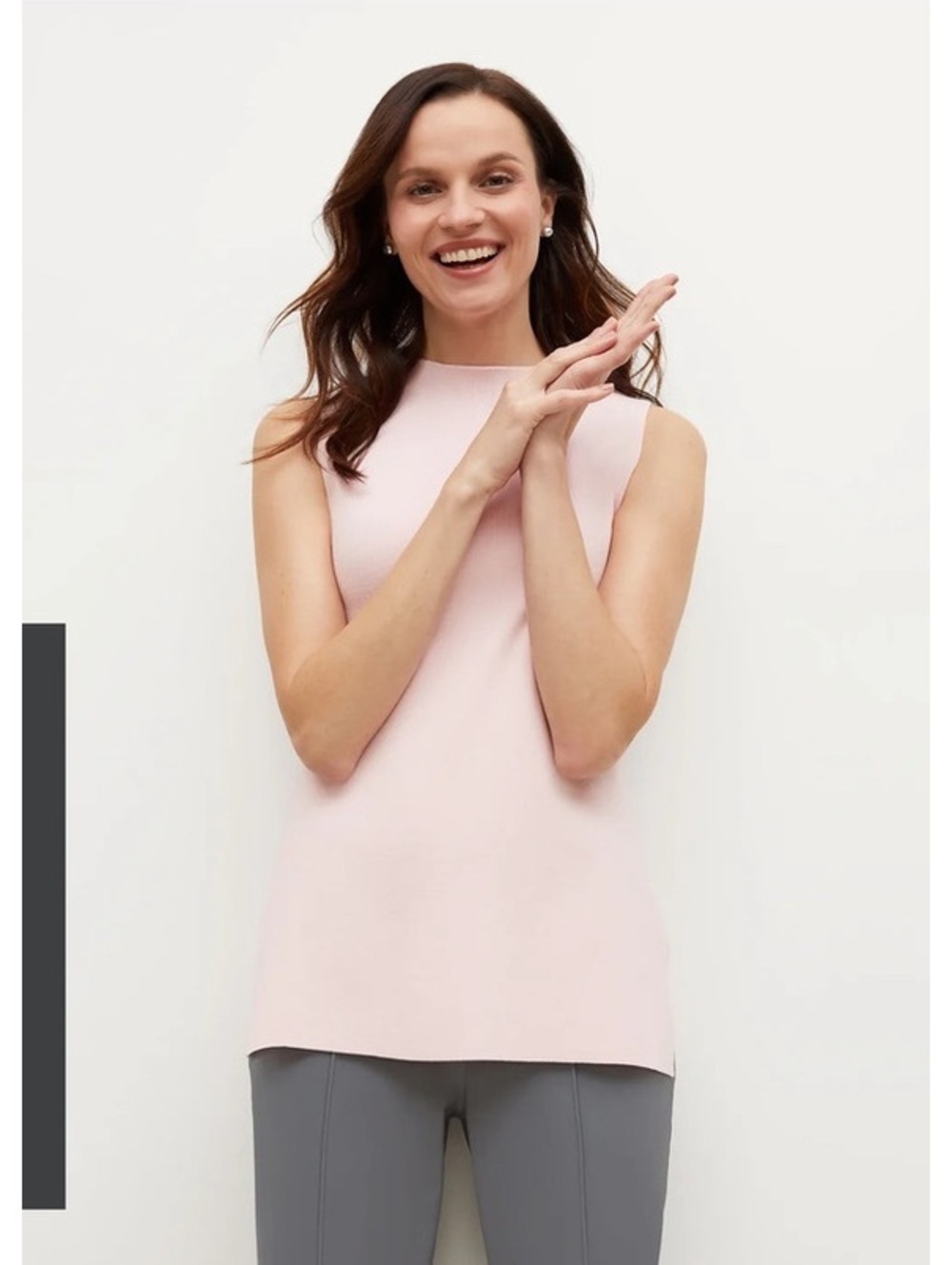 MM LaFleur The Giulia Top - 365 Stretch Knit ribbed tank small